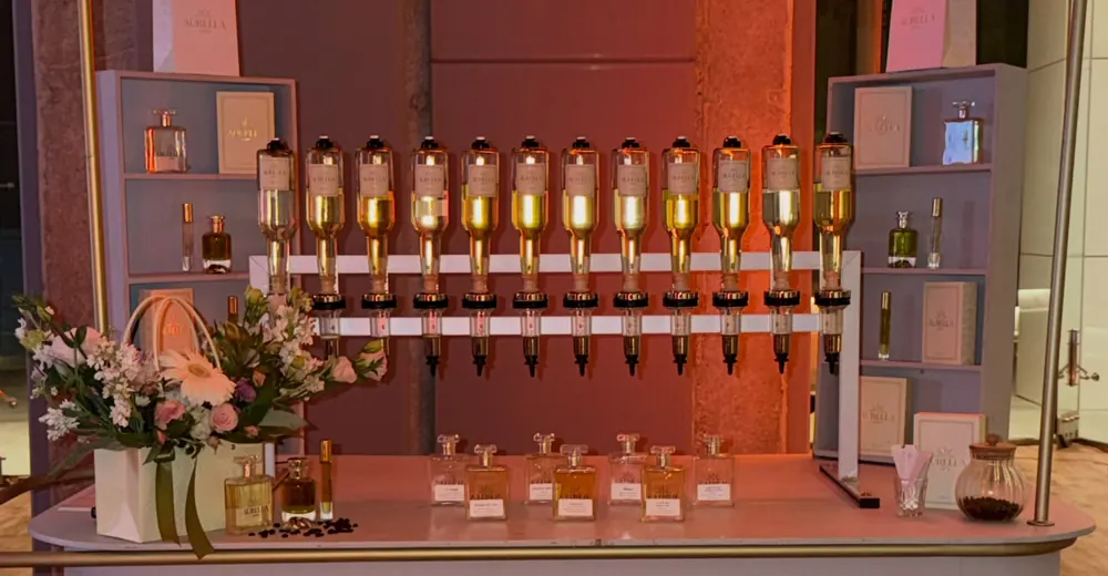 El bar de esencias Aurella en un evento